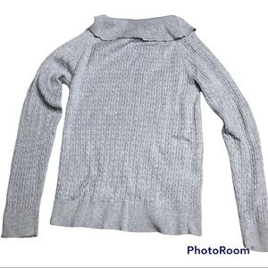 light blue cable knit sweater 100 % Cotton size Medium Jeanne Pierre
